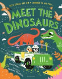 Cover image of book Meet the Dinosaurs by Caryl Hart, illustrated by Bethan Woollvin